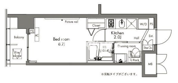 プラウドフラット隅田リバーサイドの物件間取画像